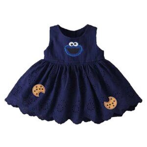 Cookie Monster Dress Smash Cake First Birthday Sesame Street Dress Clothes